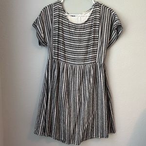 Altar’d State Black, Gray, & White Striped Dress